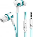 pTron HBE5 Raptor (High Bass Earphones) in-Ear Stereo Wired Headphones with Mic – (White and Blue)