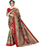 TDC Silk with Blouse Piece Saree(Chota Hathi, Free Size)