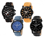 BEARDO BEARDO Smartwatch Men’s & Boys’ Watch (Multicolor Dial Assorted Colored Strap) (Pack of 4)